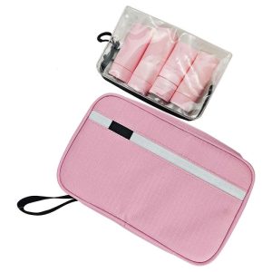 Travel Toiletry Bag for Women Cosmetic Bag with Travel Bottle set